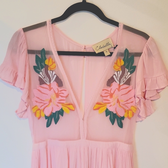 Beautiful embroidered flower sheer top maxi dress by Cleobella - Picture 2 of 4